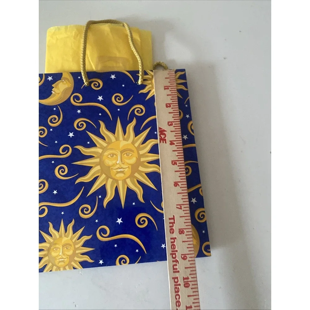 Vintage Gift Bag Celestial Sun Moon Stars Y2K Boho Whimsigoth